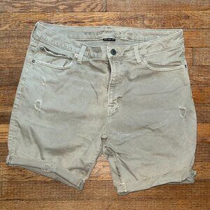 AMERICAN EAGLE Men's Olive Jean Shorts (34)